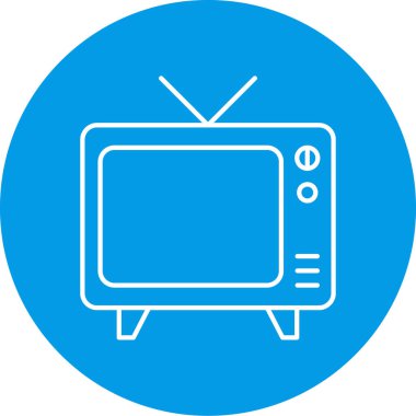 Soyut arkaplanda televizyon simgesi izole edildi