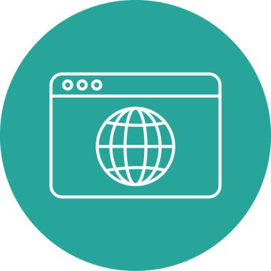 tarayıcı pencere simgesi, vektör illüstrasyonu