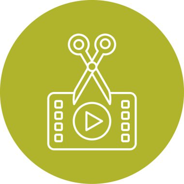 video kamera ikonu vektör illüstrasyonu