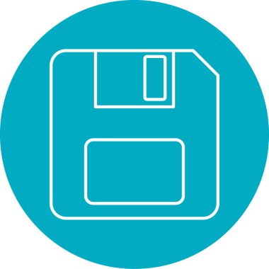 Moda biçimi izole edilmiş arkaplanda disket simgesi