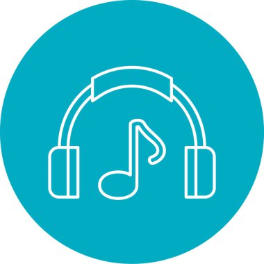 kulaklık simgesi vektör illüstrasyonu