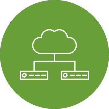 Bulut simgesinin vektör illüstrasyonu