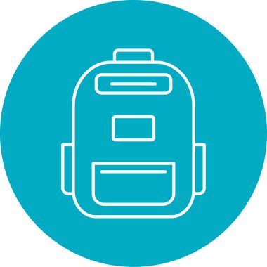 Sırt çantası simge vektör çizim