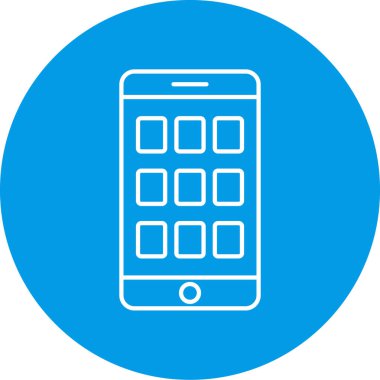 Cep telefonu simgesinin vektör illüstrasyonu