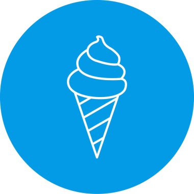 Dondurma ikonu. vektör illüstrasyonu