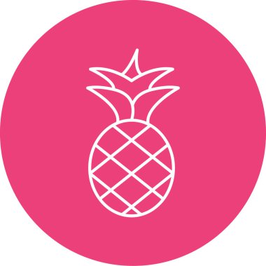 ananas vektör simgesi modern basit tasarım