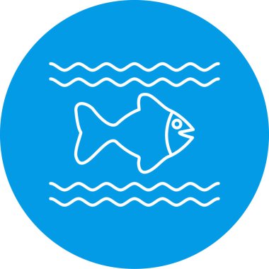 balık simgesi vektör illüstrasyonu