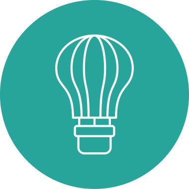 Sıcak hava balonu simgesinin vektör çizimi