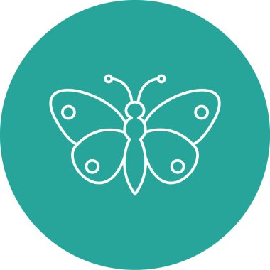 Kelebek simgesi vektör illüstrasyonu