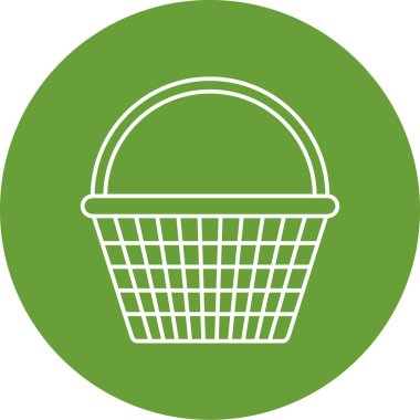 Alışveriş sepeti simgesi, vektör illüstrasyonu