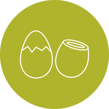 Tek Paskalya Yumurtası simgesinin vektör çizimi