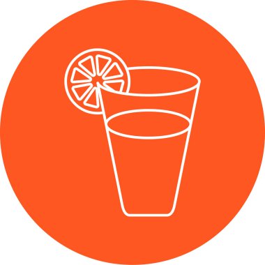 Bir bardak meyve suyunun vektör çizimi