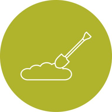 Kürek simgesinin vektör illüstrasyonu