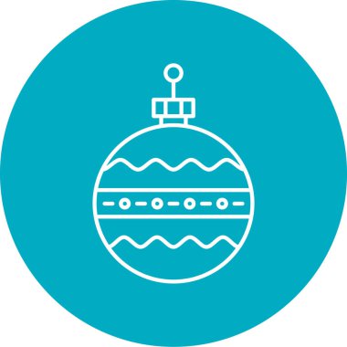 Noel topu ikonu vektör illüstrasyonu