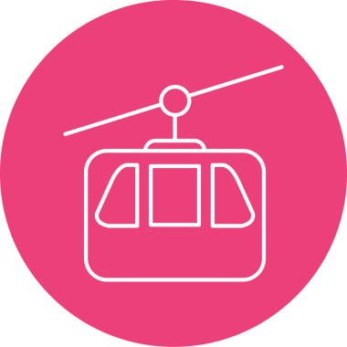 Bir tren simgesinin vektör illüstrasyonu