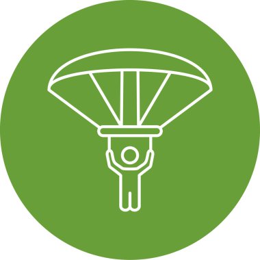 Bir paraşüt simgesinin vektör çizimi
