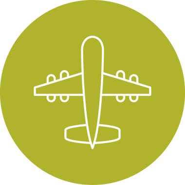 uçak ikonu vektör illüstrasyonu