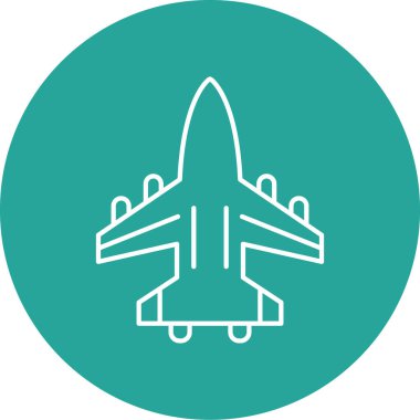 Uçak simgesinin vektör illüstrasyonu