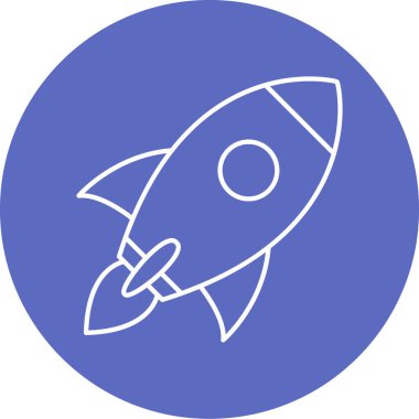 roket ikonu vektör illüstrasyonu