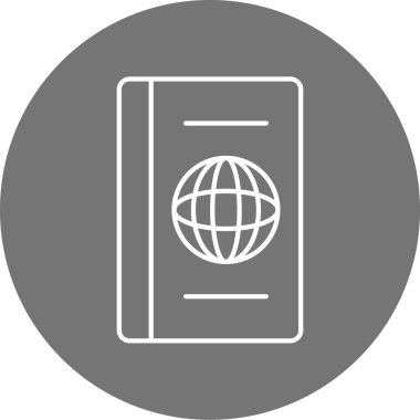 Pasaport. Web simgesi basit illüstrasyon