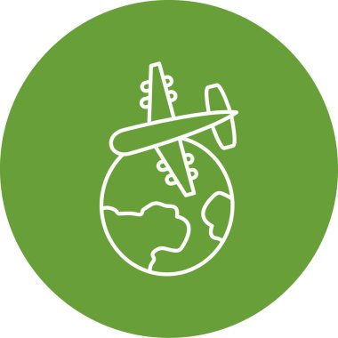 Bir gezegen simgesinin vektör illüstrasyonu