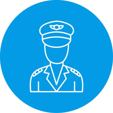 Bir polis memuru simgesinin vektör çizimi