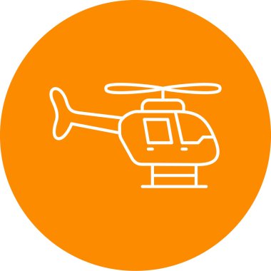 Bir helikopter simgesinin vektör illüstrasyonu