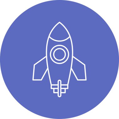 roket ikonu vektör illüstrasyonu