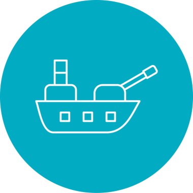 Gemi simgesinin vektör illüstrasyonu