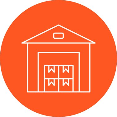 Bir dağıtım simgesinin vektör illüstrasyonu