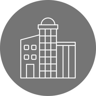 Modern yapı simgesinin vektör illüstrasyonu