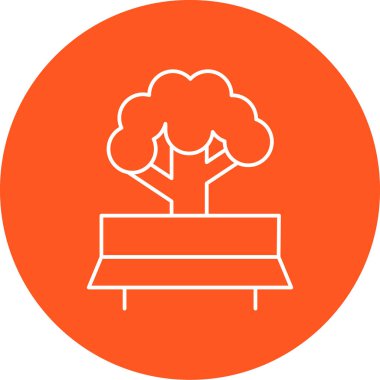 Ağaç simgesinin vektör illüstrasyonu