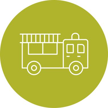 Modern araba simgesi çizgisinin vektör illüstrasyonu. 