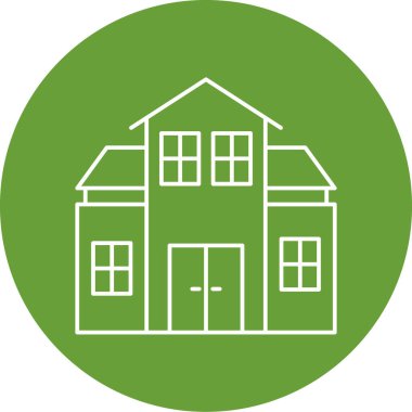 Bir ev simgesinin vektör illüstrasyonu