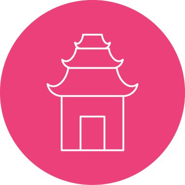 Modern pagoda simgesinin vektör çizimi