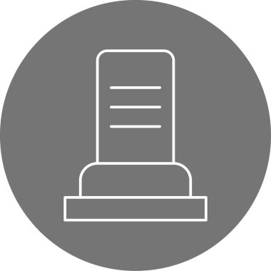 Tek bir tabut simgesinin vektör çizimi