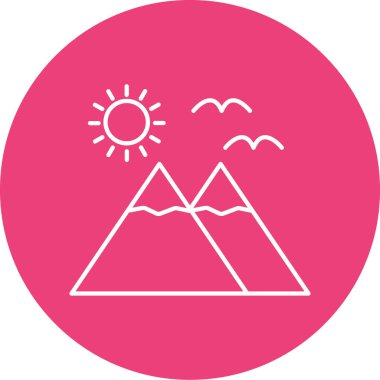 dağ simgesinin vektör illüstrasyonu