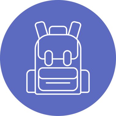 Sırt çantası simge vektör çizim