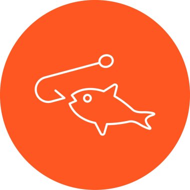 balık simgesi vektör illüstrasyonu