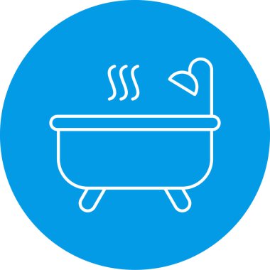 Küvet ikonu vektör illüstrasyonu