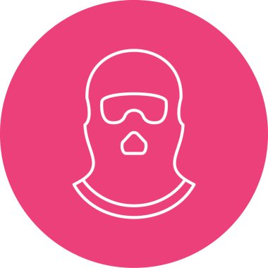 Bir maske simgesinin vektör illüstrasyonu