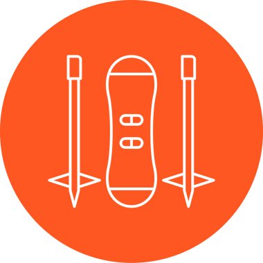 Bir kaykay simgesinin vektör çizimi