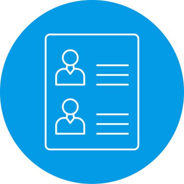 Bir özgeçmiş simgesinin vektör illüstrasyonu