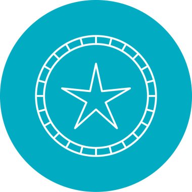 güzel yıldız simgesi, vektör illüstrasyonu