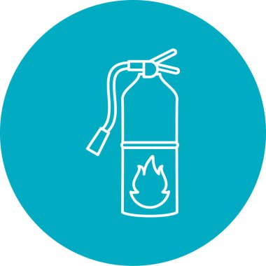 Yangın söndürme simgesi, vektör illüstrasyonu