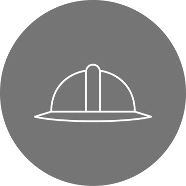 Miğfer. Web simgesi vektör illüstrasyonu