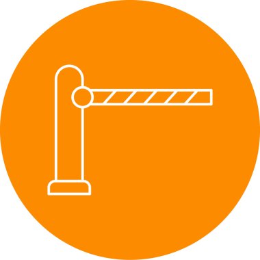 Bir bariyer simgesinin vektör illüstrasyonu