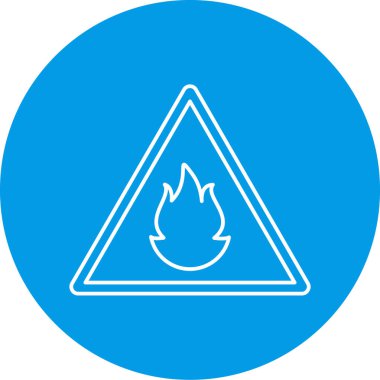 Bir uyarı simgesinin vektör illüstrasyonu