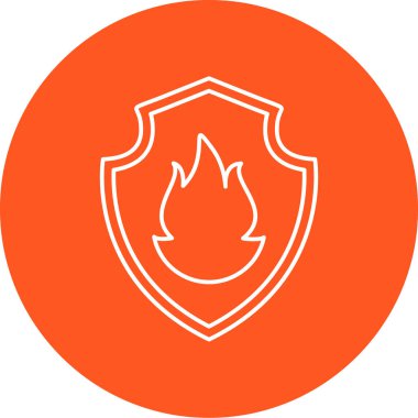 kalkan vektörü düz çizgi simgesi