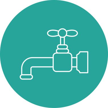 Su musluğu simgesinin vektör illüstrasyonu